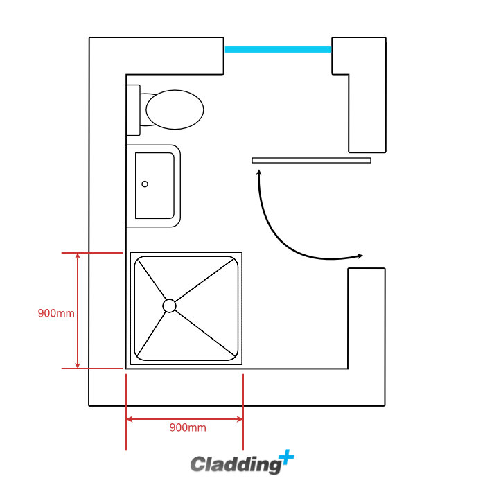 Cladding+ Shower Panels to Shower Tray