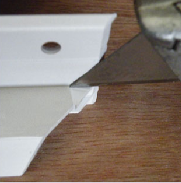 Notch each mitre cut